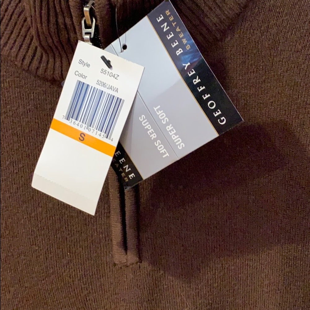 Geoffrey Beene Men's Zip Neck Sweater NWT - Picture 2 of 5